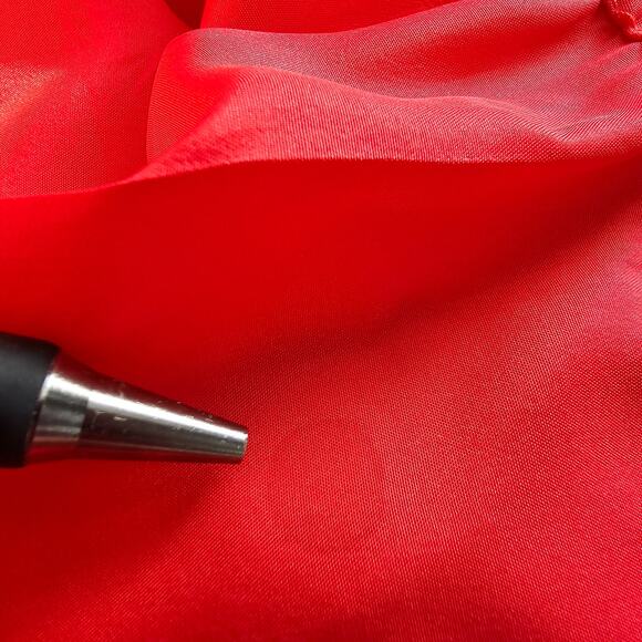 Women's Vintage 100% Silk Button Up Red Shirt Sz Large Shoulder Pads 80s 90s - Picture 9 of 10